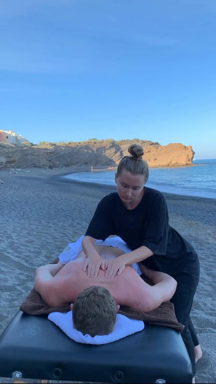 Un massage au bord de la plage